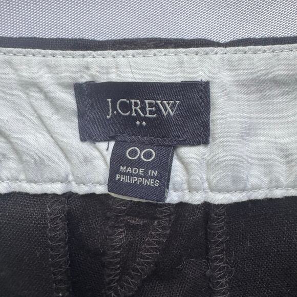 J.Crew Women’s 00 Scalloped Hem Shorts Linen Cotton Black Preppy 3.5” Inseam EUC - Picture 2 of 6
